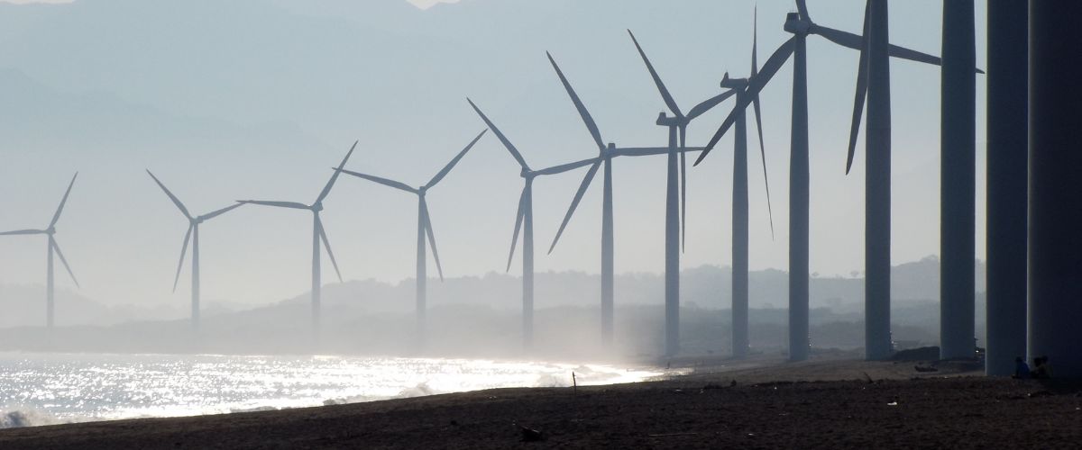 Wind Farm along the sea